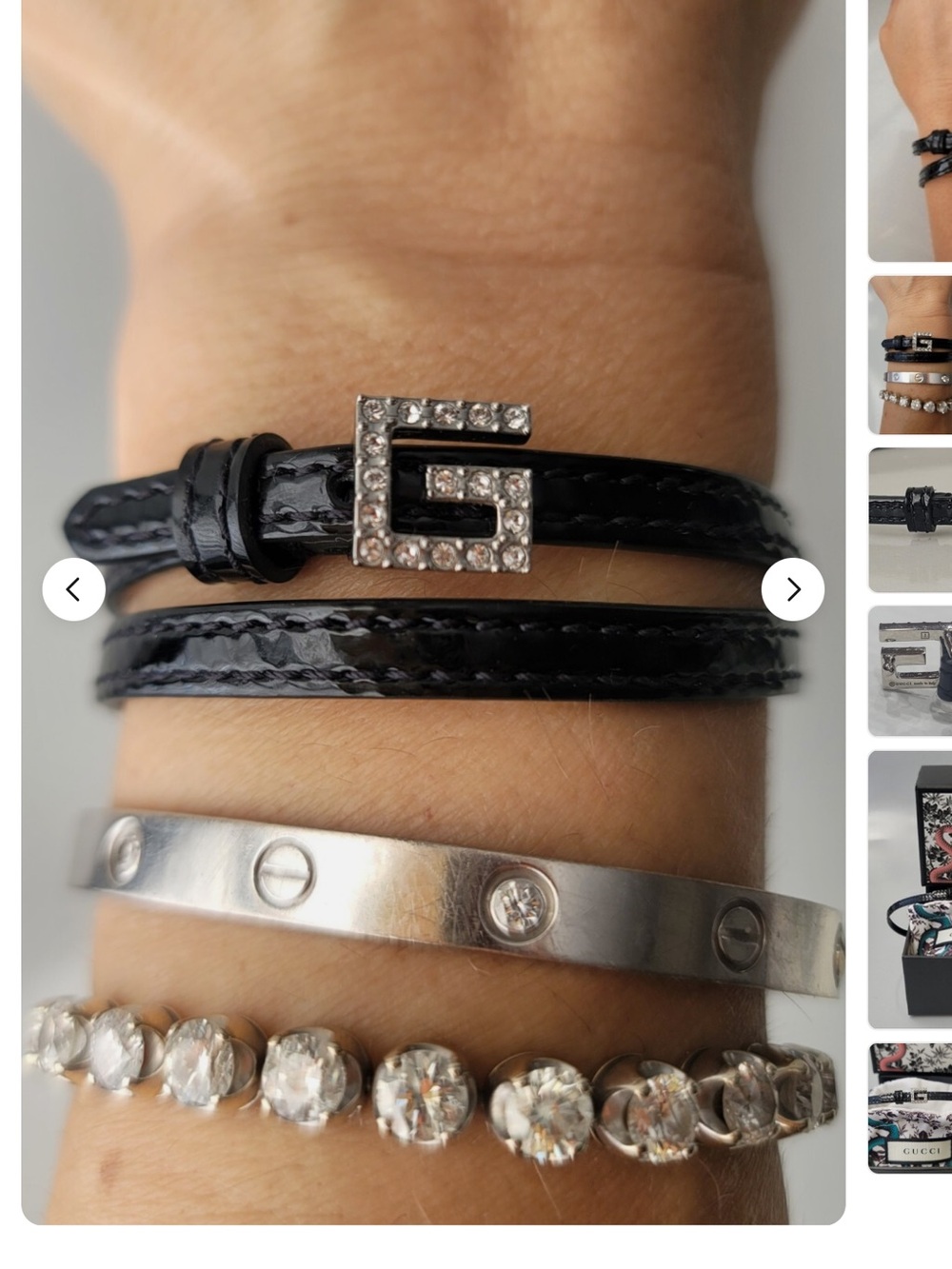 Gucci G Crystal Motif Bracelet